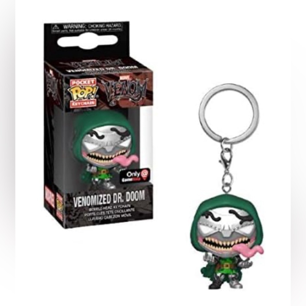 Funko POP Pocket Keychain Marvel Venomized Dr. Doom GameStop Exclusive NIB